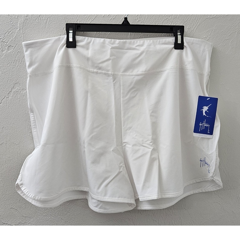 *NEW w/tags Guy Harvey Performance Womens Size XXL White Fishing Shorts UPF 50 - Picture 1 of 6